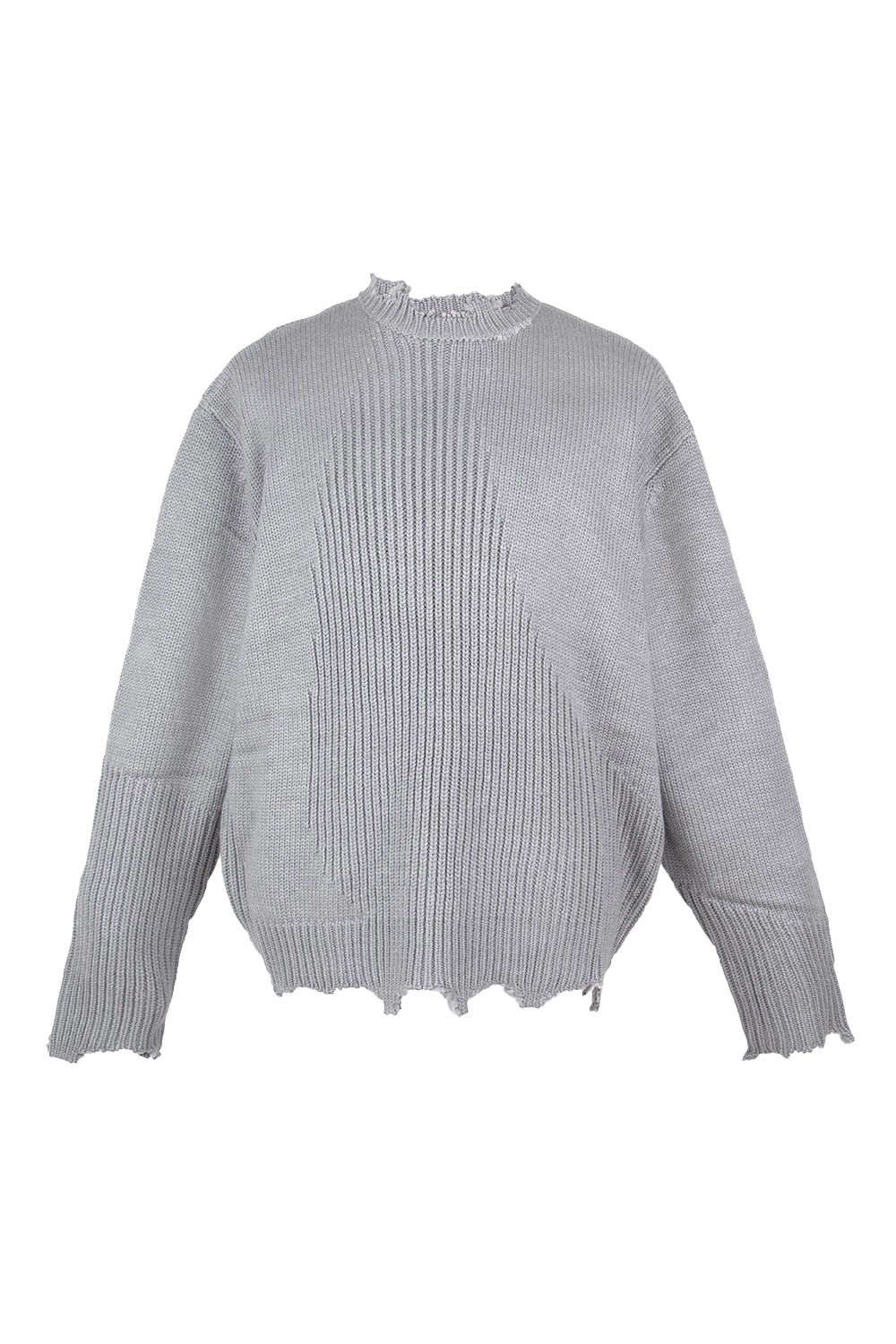 ARC SCULPTURE KNIT SWEATER (SNOWFLAKE GRAY)