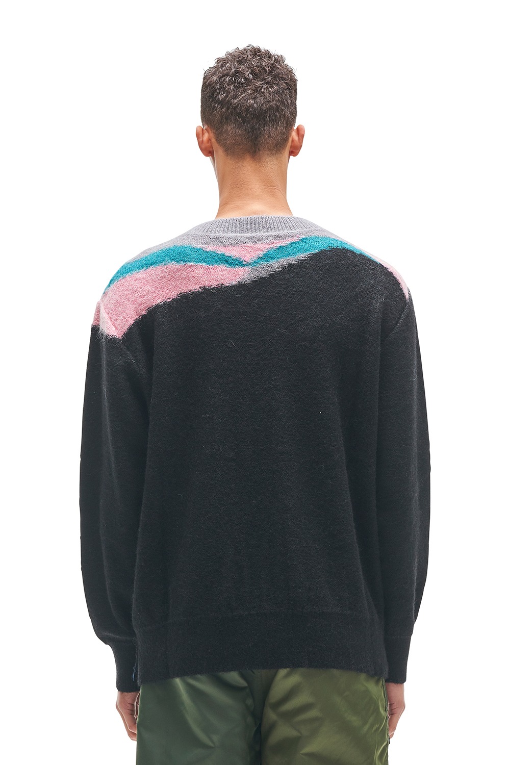 ELLIPSE PANELLED MOHAIR SWEATER